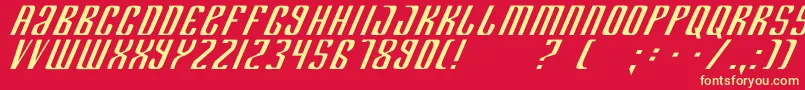 Department Font – Yellow Fonts on Red Background