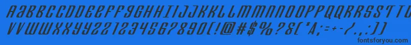 Шрифт Departmenthtitleital – чёрные шрифты на синем фоне