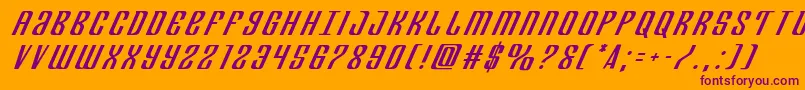 Departmenthtitleital Font – Purple Fonts on Orange Background