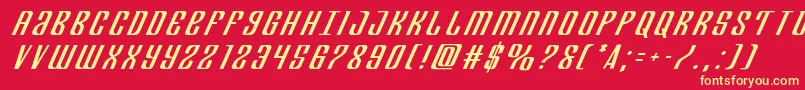 Departmenthtitleital Font – Yellow Fonts on Red Background