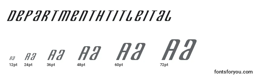 Departmenthtitleital Font Sizes