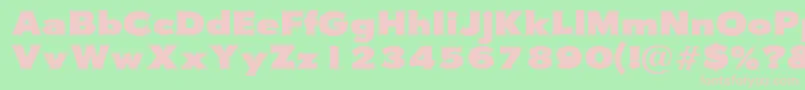 Wasserman Font – Pink Fonts on Green Background