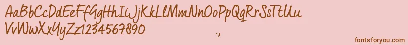 QuintusRTrial Font – Brown Fonts on Pink Background