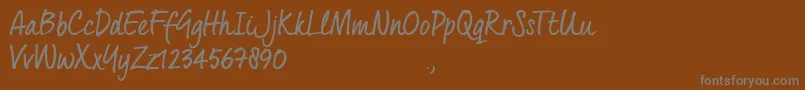 QuintusRTrial Font – Gray Fonts on Brown Background