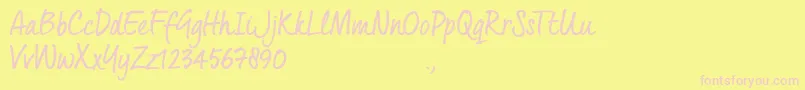 QuintusRTrial Font – Pink Fonts on Yellow Background