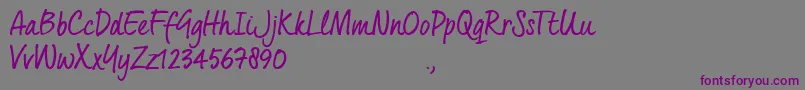 QuintusRTrial Font – Purple Fonts on Gray Background