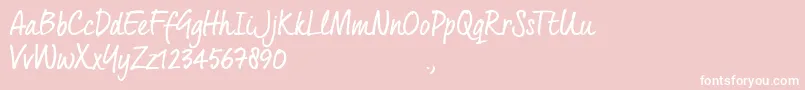 QuintusRTrial Font – White Fonts on Pink Background