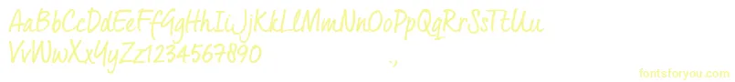 QuintusRTrial Font – Yellow Fonts on White Background