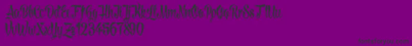 LovelymadnessDemoversion Font – Black Fonts on Purple Background