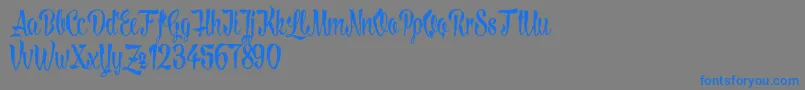 LovelymadnessDemoversion Font – Blue Fonts on Gray Background