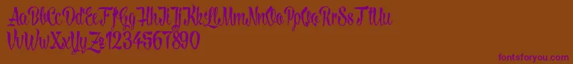 LovelymadnessDemoversion Font – Purple Fonts on Brown Background