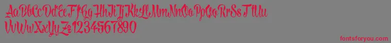 LovelymadnessDemoversion Font – Red Fonts on Gray Background