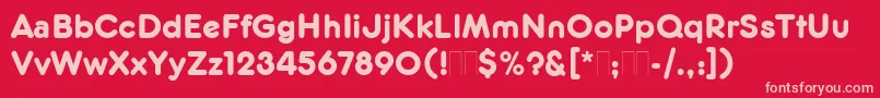 FrankfurterMediumPlain Font – Pink Fonts on Red Background