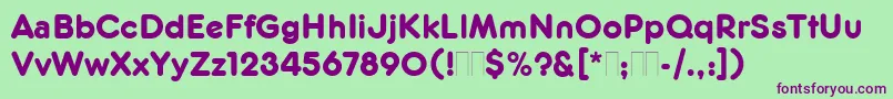 FrankfurterMediumPlain Font – Purple Fonts on Green Background