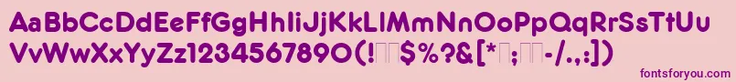 FrankfurterMediumPlain Font – Purple Fonts on Pink Background