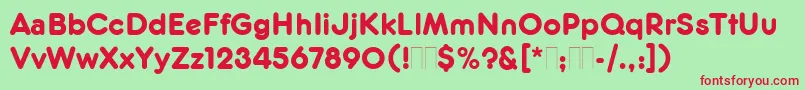 FrankfurterMediumPlain Font – Red Fonts on Green Background