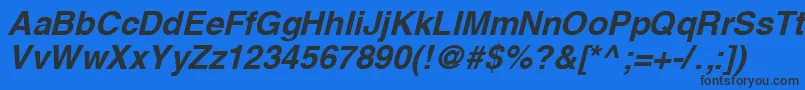 Yoxallbi Font – Black Fonts on Blue Background