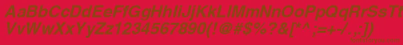 Yoxallbi Font – Brown Fonts on Red Background