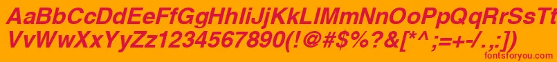 Yoxallbi Font – Red Fonts on Orange Background