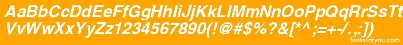 フォントYoxallbi – オレンジの背景に白い文字
