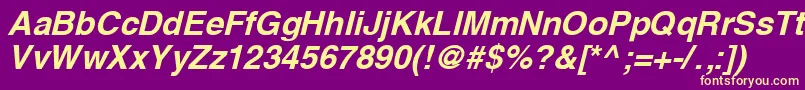 Yoxallbi Font – Yellow Fonts on Purple Background