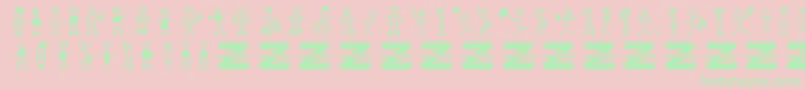 BoyCharacters Font – Green Fonts on Pink Background