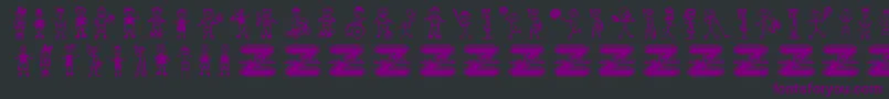 BoyCharacters Font – Purple Fonts on Black Background