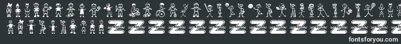 BoyCharacters Font – White Fonts on Black Background