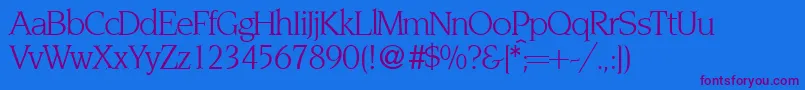 NoveltyRegularDb Font – Purple Fonts on Blue Background