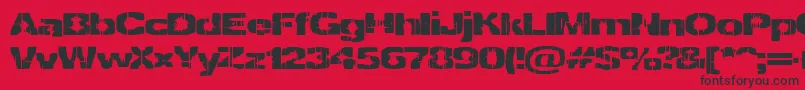 Decrepit Font – Black Fonts on Red Background