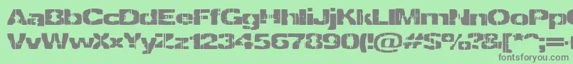 Decrepit Font – Gray Fonts on Green Background