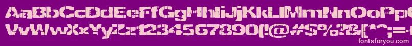 Decrepit Font – Pink Fonts on Purple Background