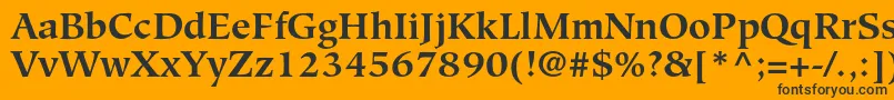 HiroshigestdBold Font – Black Fonts on Orange Background