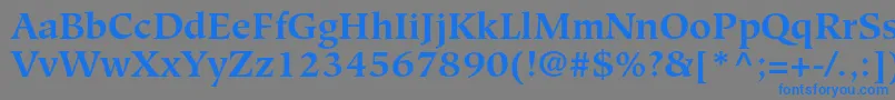 HiroshigestdBold Font – Blue Fonts on Gray Background