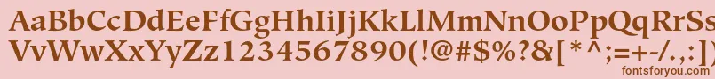 HiroshigestdBold Font – Brown Fonts on Pink Background