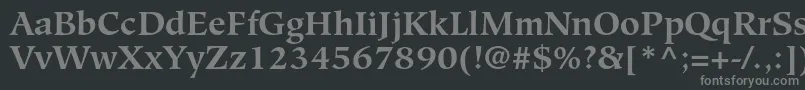 HiroshigestdBold Font – Gray Fonts on Black Background