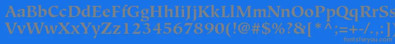 HiroshigestdBold Font – Gray Fonts on Blue Background