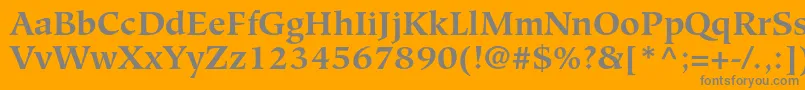 HiroshigestdBold Font – Gray Fonts on Orange Background