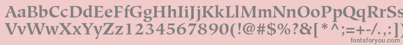 HiroshigestdBold Font – Gray Fonts on Pink Background