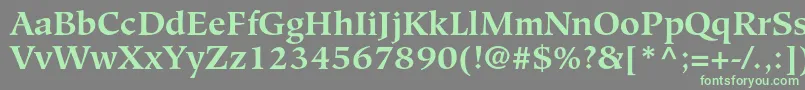 HiroshigestdBold Font – Green Fonts on Gray Background