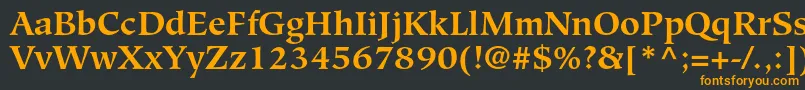 HiroshigestdBold Font – Orange Fonts on Black Background