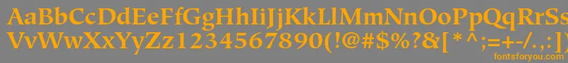 HiroshigestdBold Font – Orange Fonts on Gray Background