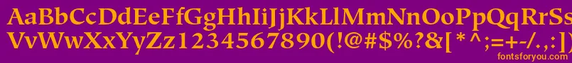 HiroshigestdBold Font – Orange Fonts on Purple Background