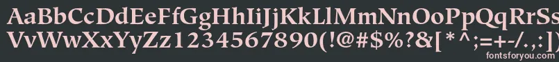 HiroshigestdBold Font – Pink Fonts on Black Background