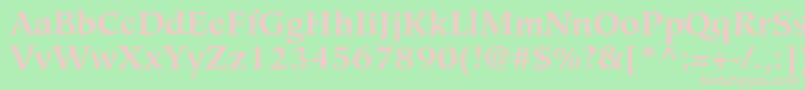 HiroshigestdBold Font – Pink Fonts on Green Background