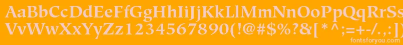 HiroshigestdBold Font – Pink Fonts on Orange Background