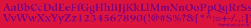 HiroshigestdBold Font – Purple Fonts on Red Background