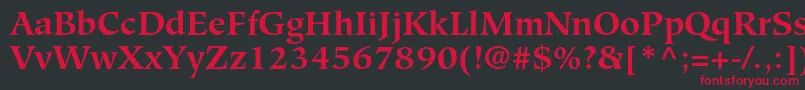 HiroshigestdBold Font – Red Fonts on Black Background