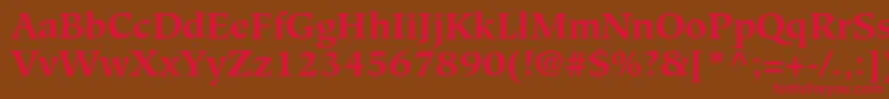 HiroshigestdBold Font – Red Fonts on Brown Background