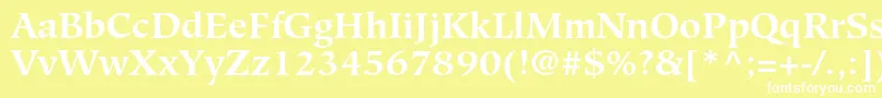 HiroshigestdBold Font – White Fonts on Yellow Background